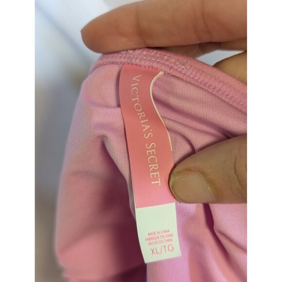 Victorias Secret XL Tie-Dye Bikini Bottoms Pink & Blue Ruched Sides Stretchy & C - Picture 3 of 3